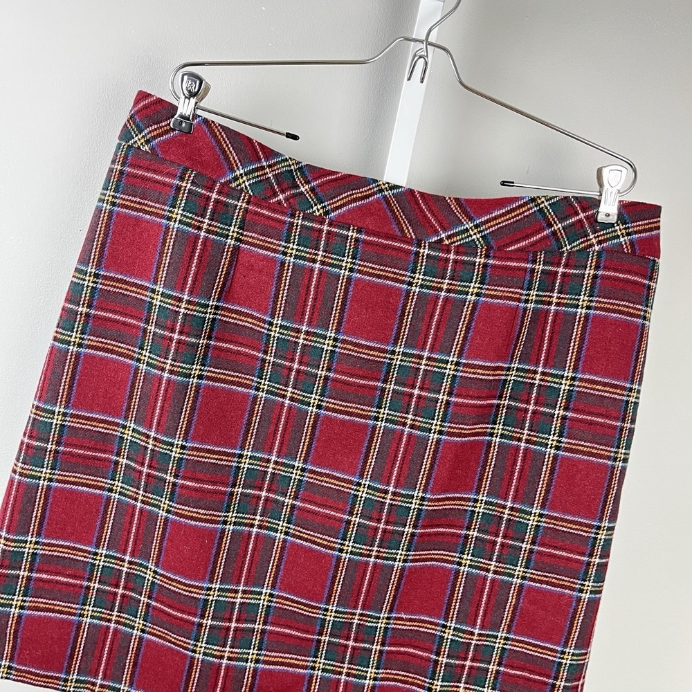 Chadwicks Wool Blend Plaid Skirt Womens 18W Academia Preppy Holiday